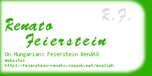 renato feierstein business card